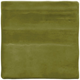 Deep Green - 4x4 Artcrafted Handcrafted Solid-Color Glossy Smooth Ceramic Tile