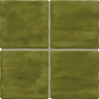 4x4 Artcrafted Handcrafted Solid-Color Glossy Smooth Ceramic Tile