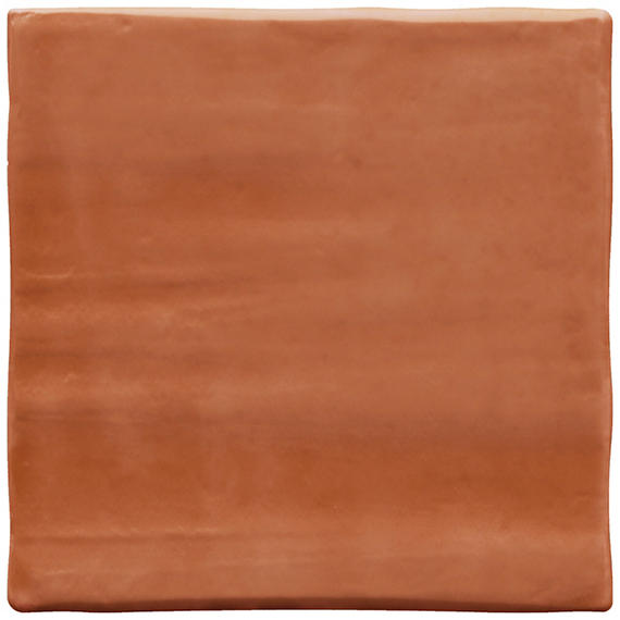 4x4 Artcrafted  Handcrafted Solid-Color Glossy Smooth Ceramic Tile Terracotta Red