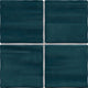 4x4 Artcrafted  Handcrafted Solid-Color Glossy Smooth Ceramic Tile Ocean Blue