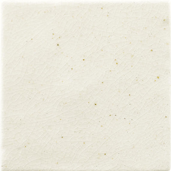 4x4 Contempee  Handcrafted Solid-Color Glossy Undulated Ceramic Tile White