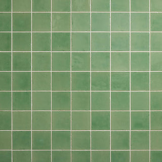 4x4 Contempee Handcrafted Solid-Color Glossy Undulated Ceramic Tile