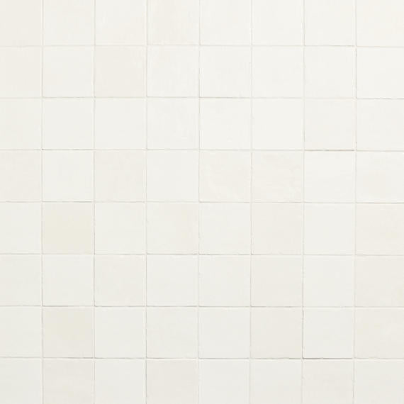 4x4 Studio Haven  Mosaic Stone-Look Glossy Smooth Ceramic Tile Cream White