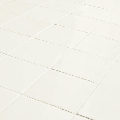 4x4 Studio Haven  Mosaic Stone-Look Glossy Smooth Ceramic Tile Cream White