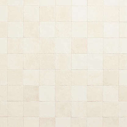 4x4 Studio Haven  Mosaic Stone-Look Glossy Smooth Ceramic Tile Ivory Cream