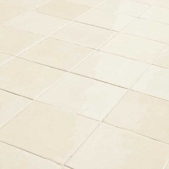 4x4 Studio Haven  Mosaic Stone-Look Glossy Smooth Ceramic Tile Ivory Cream