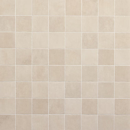 4x4 Studio Haven  Mosaic Stone-Look Glossy Smooth Ceramic Tile Warm Taupe