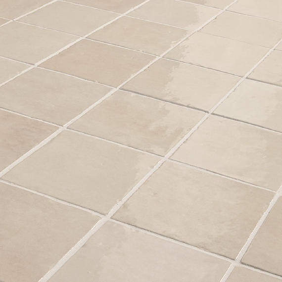 4x4 Studio Haven  Mosaic Stone-Look Glossy Smooth Ceramic Tile Warm Taupe