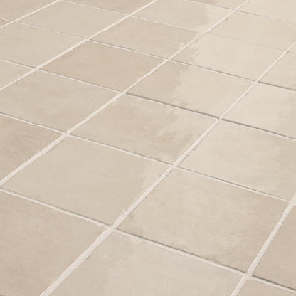 4x4 Studio Haven  Mosaic Stone-Look Glossy Smooth Ceramic Tile Warm Taupe