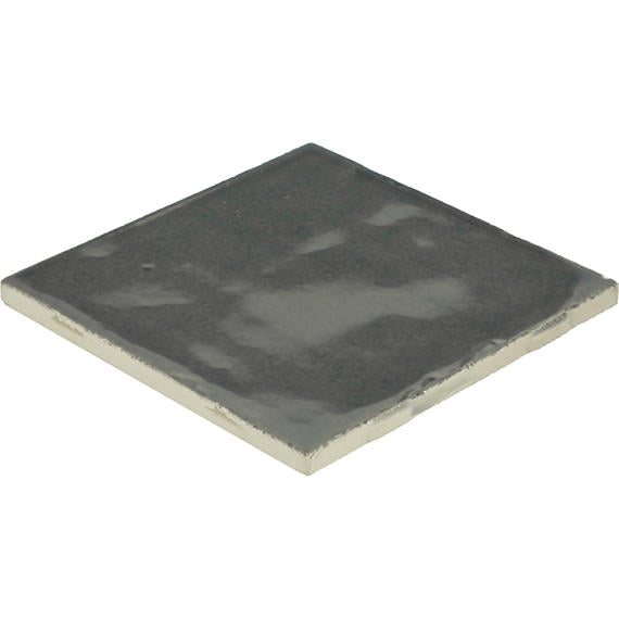 4x4 Studio Haven  Mosaic Stone-Look Glossy Smooth Ceramic Tile Dark Gray