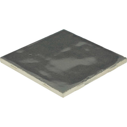 4x4 Studio Haven  Mosaic Stone-Look Glossy Smooth Ceramic Tile Dark Gray