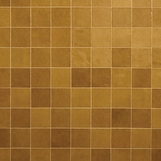 Golden Beige - 4x4 Studio Haven Mosaic Stone-Look Glossy Smooth Ceramic Tile