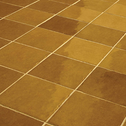 4x4 Studio Haven  Mosaic Stone-Look Glossy Smooth Ceramic Tile Golden Beige