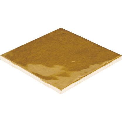 4x4 Studio Haven  Mosaic Stone-Look Glossy Smooth Ceramic Tile Golden Beige