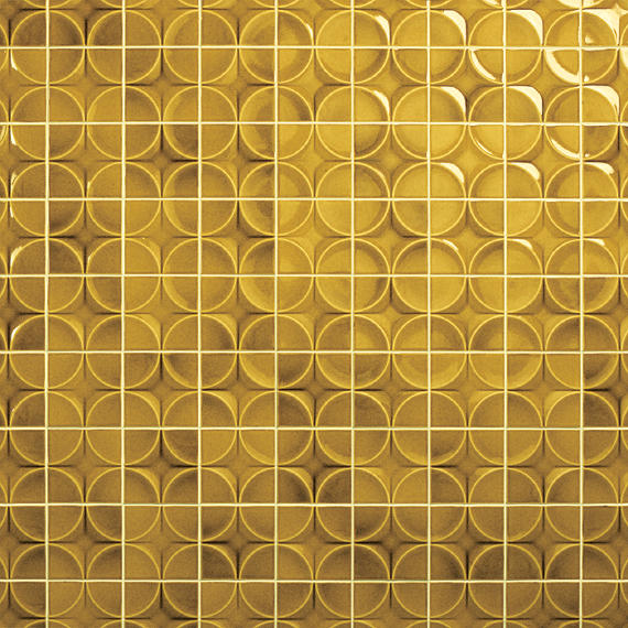 4x4 Contempee Star  Patterned Solid-Color Glossy Embossed Ceramic Tile Yellow