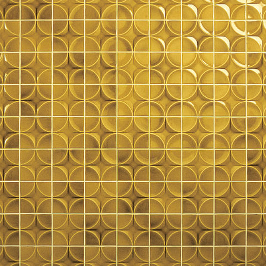 4x4 Contempee Star  Patterned Solid-Color Glossy Embossed Ceramic Tile Yellow