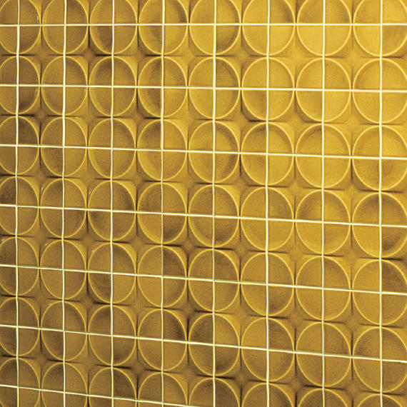 4x4 Contempee Star  Patterned Solid-Color Glossy Embossed Ceramic Tile Yellow