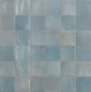 4x4 Zellige Neo Natural Mixed-Color Glossy Undulated Ceramic Tile
