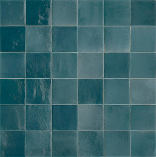4x4 Zellige Neo Natural Mixed-Color Glossy Undulated Ceramic Tile