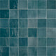 4x4 Zellige Neo  Natural Mixed-Color Glossy Undulated Ceramic Tile Blue Green