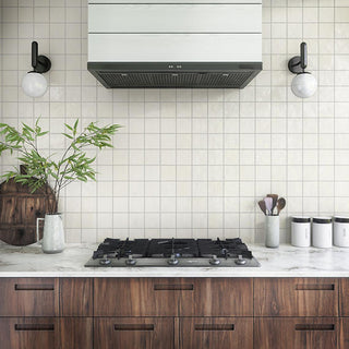 Ivory White - 4x4 Zellige Neo Natural Mixed-Color Glossy Undulated Ceramic Tile