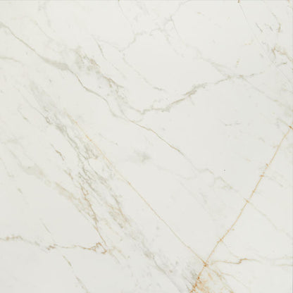 48x48 Panoramic Duet Grid  Natural Marble-Look Matte Smooth Porcelain Tile Golden Cream