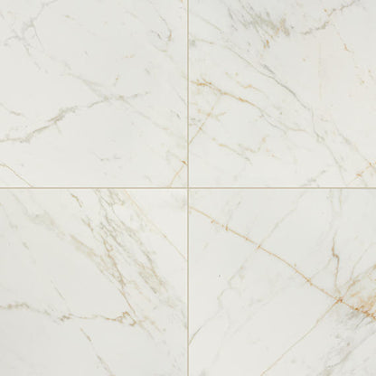 48x48 Panoramic Duet Grid  Natural Marble-Look Matte Smooth Porcelain Tile Golden Cream