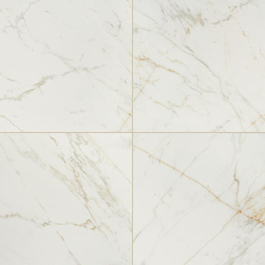 48x48 Panoramic Duet Grid  Natural Marble-Look Matte Smooth Porcelain Tile Golden Cream