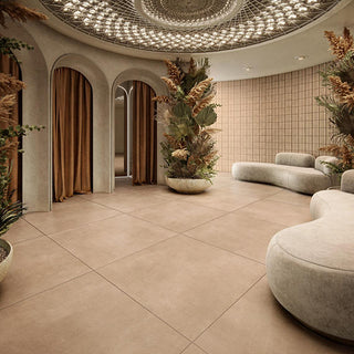 Rattan Beige - 24x48 Crafthouse Natural Concrete-Look Matte Smooth Porcelain Tile