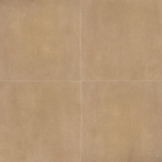 48x48 Crafthouse  Natural Concrete-Look Matte Smooth Porcelain Tile Jute Brown