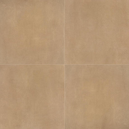 48x48 Crafthouse  Natural Concrete-Look Matte Smooth Porcelain Tile Jute Brown