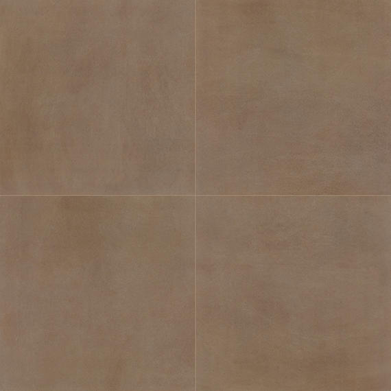 48x48 Crafthouse  Natural Concrete-Look Matte Smooth Porcelain Tile Argilla Brown