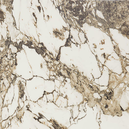 48x48 Panoramic Duet Stacked  Natural Marble-Look Polished Smooth Porcelain Tile Earth Brown
