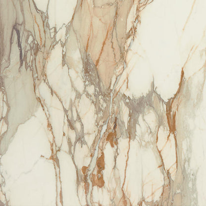 48x48 Panoramic Duet Stacked  Natural Marble-Look Polished Smooth Porcelain Tile Cloud Beige