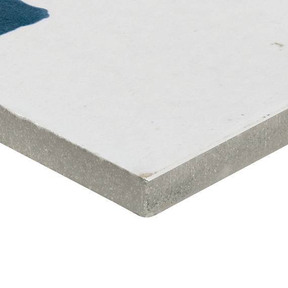 6x6 Rice Petal Floral  Patterned Mixed-Color Glossy Smooth Porcelain Tile Dusty White