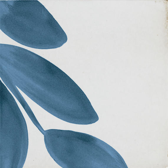 6x6 Rice Petal Floral  Patterned Mixed-Color Glossy Smooth Porcelain Tile Dusty White