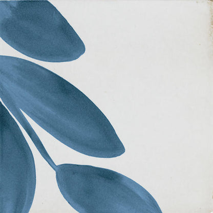6x6 Rice Petal Floral  Patterned Mixed-Color Glossy Smooth Porcelain Tile Dusty White