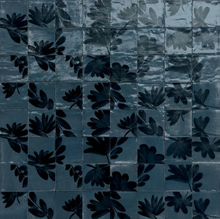 6x6 Rice Petal Floral Patterned Mixed-Color Glossy Smooth Porcelain Tile