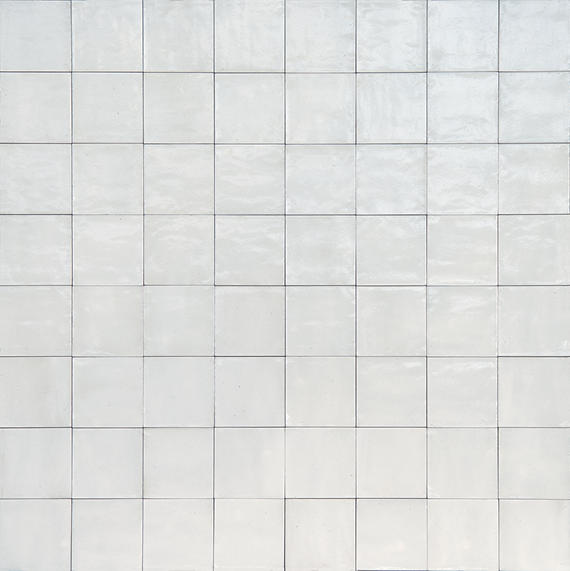 6x6 Rice  Natural Solid-Color Glossy Smooth Porcelain Tile Dusty White