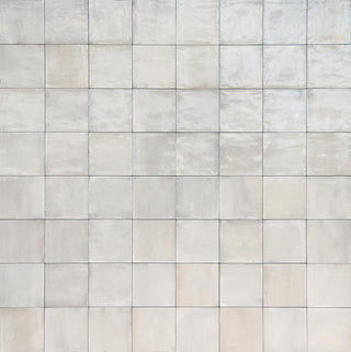 6x6 Rice Natural Solid-Color Glossy Undulated Porcelain Tile