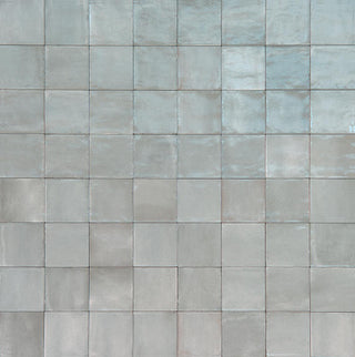 6x6 Rice Natural Solid-Color Glossy Undulated Porcelain Tile