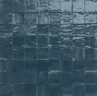 6x6 Rice Natural Solid-Color Glossy Undulated Porcelain Tile