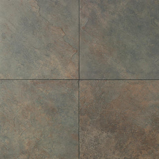 6x6 Continental Slate Natural Stone-Look Matte Textured Porcelain Tile