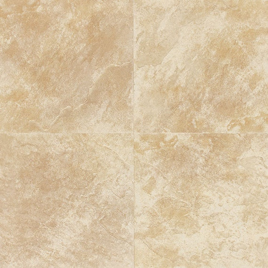 6x6 Continental Slate  Natural Stone-Look Matte Textured Porcelain Tile Cream Gold