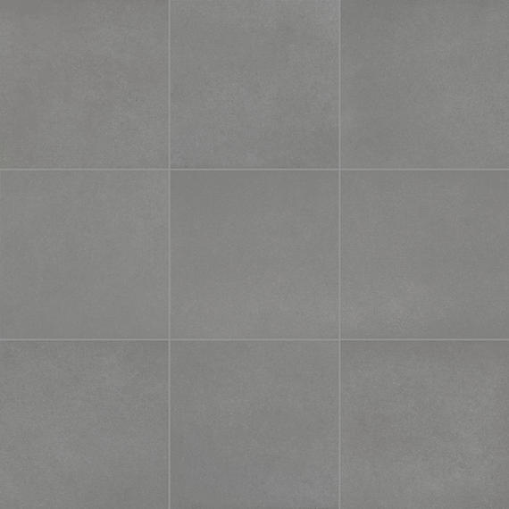 6x6 Volume 1.0  Natural Concrete-Look Matte Smooth Porcelain Tile Medium Gray