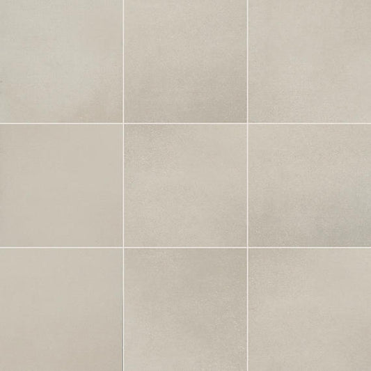 6x6 Volume 1.0  Natural Concrete-Look Matte Smooth Porcelain Tile Warm Charcoal