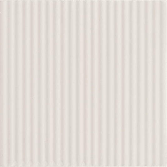 6x6 Rhyme And Reason Natural Solid-Color Matte Rippled Ceramic Tile
