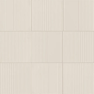 6x6 Rhyme And Reason Natural Solid-Color Matte Rippled Ceramic Tile