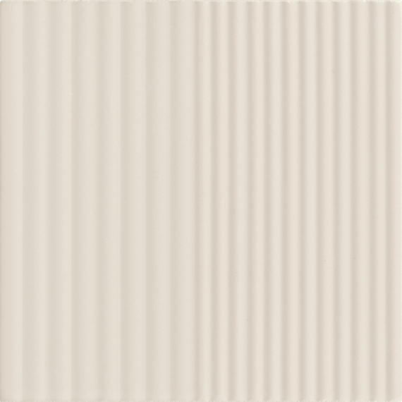 6x6 Rhyme And Reason  Natural Solid-Color Matte Rippled Ceramic Tile Soft Beige