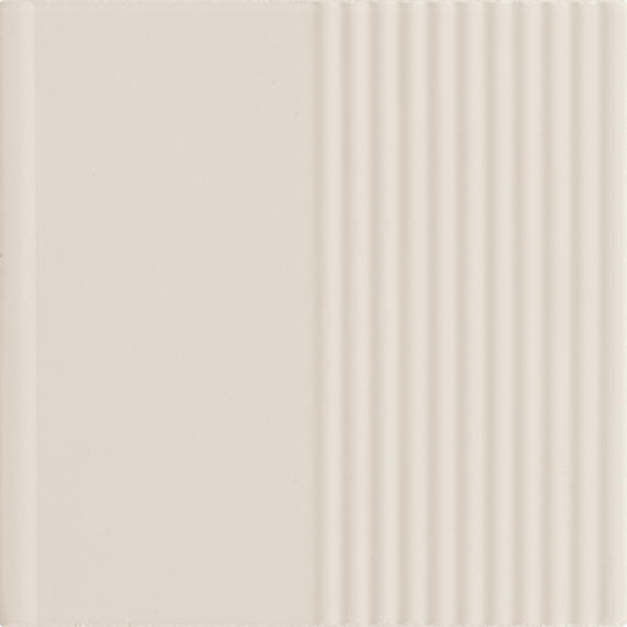 6x6 Rhyme And Reason  Natural Solid-Color Matte Rippled Ceramic Tile Soft Beige